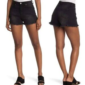 *50off3* Abound Sustainable High Rise Distressed Cutoff Shorts 28x3 Black Denim